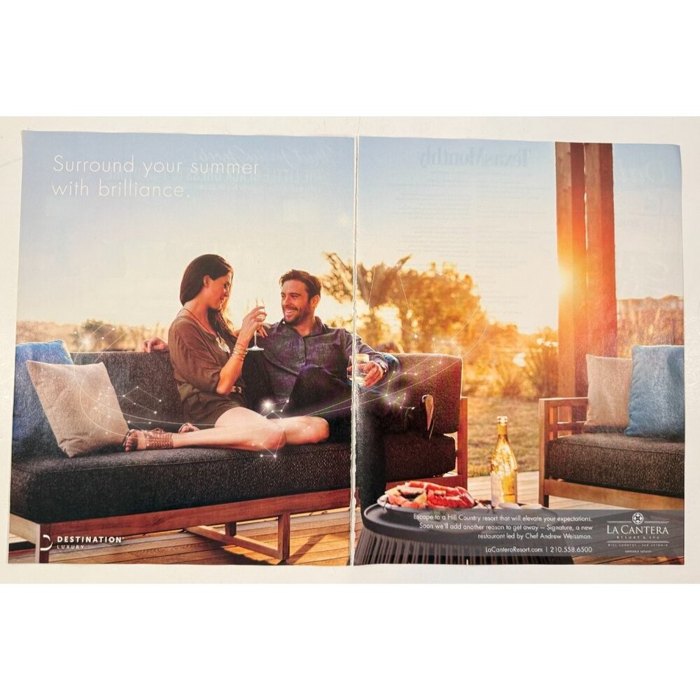 La Cantera Resort Texas Hill Country San Antonio 2 Page Advertisement Print Ad